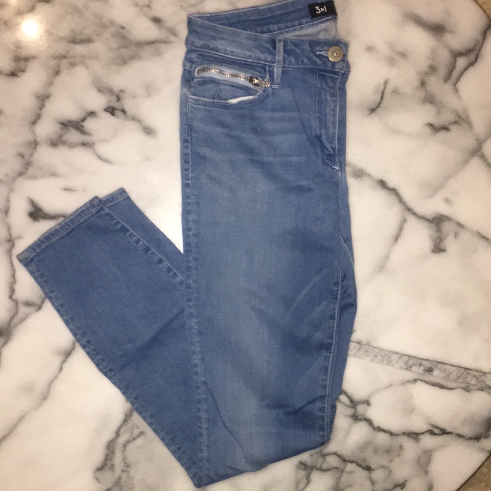 3x1: W1 stretch cropped denim